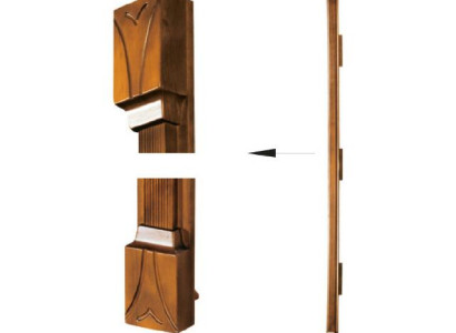 Classic pillar end set for wardrobe wall system SE-st-A-N pillar